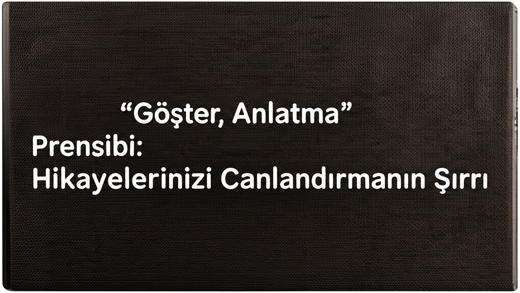 “Göster, Anlatma” Prensibi: Hikayelerinizi Canlandırmanın Sırrı